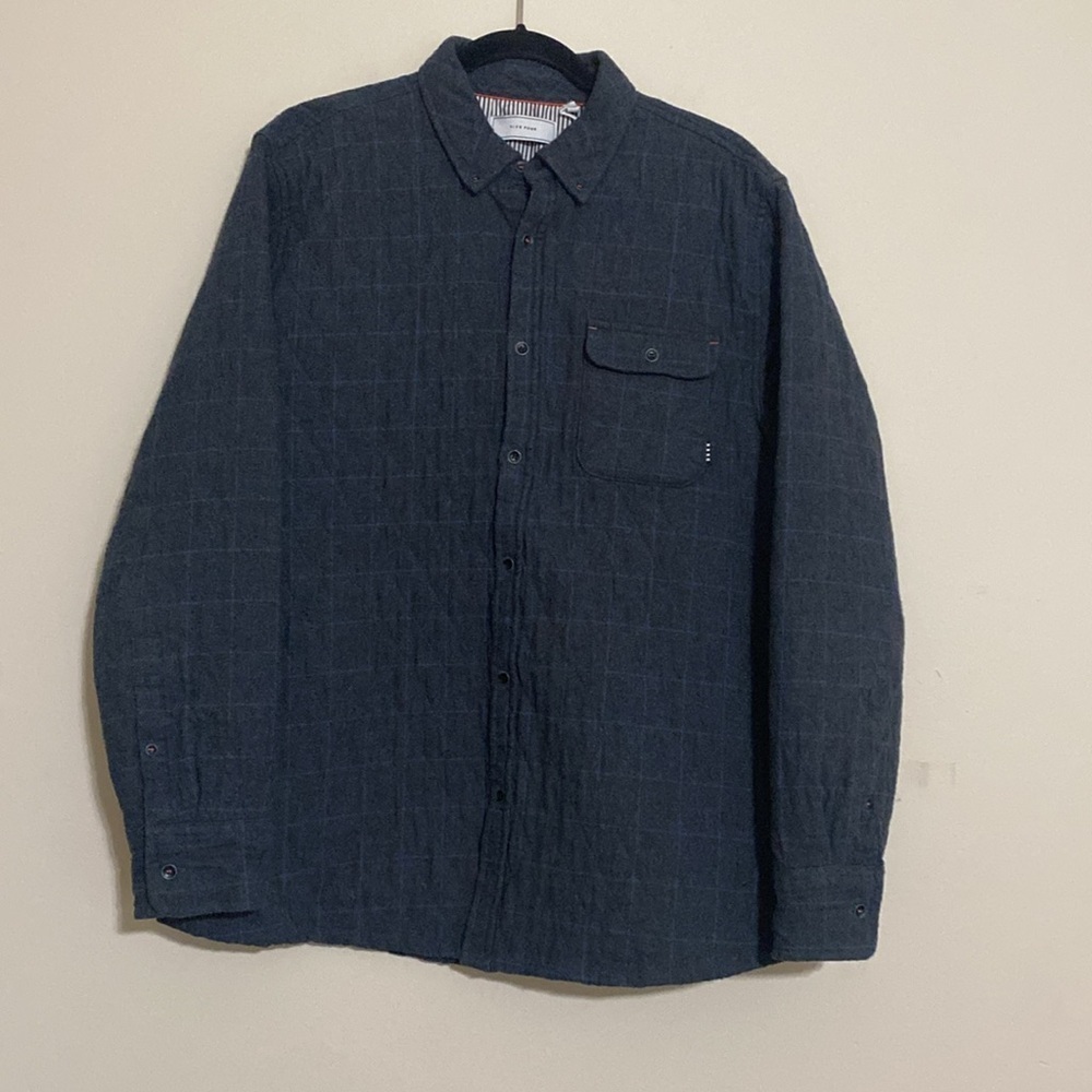 Five four jacket mens XL quilted Dark Gray Button-Up lightweight outdoor casual